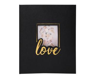 Album photos livre 60 pages noires - Format 29x32cm - LOVE Noir - Noir