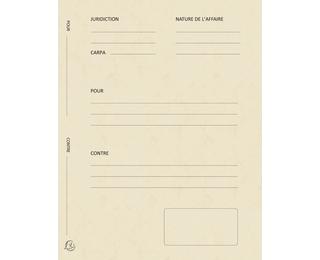 Paquet de 25 dossiers de plaidoirie Pour/Contre carte lustrée 25x32cm 