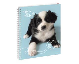 Cahier de textes Animaux Chiot Balle 17 x 22 cm - Visuel