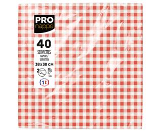40 Napkins Wadding  decorated 38X40Vichy - Gingham