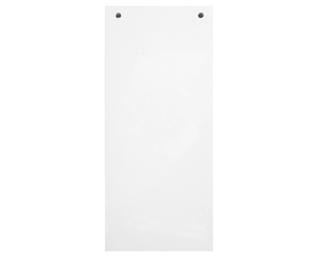 Paquet 100 fiches intercalaires horizontales unies perforées - 105x240mm - Blanc