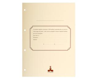 Recharge 297X210 100 feuillets foliotés 80g + garde - Blanc