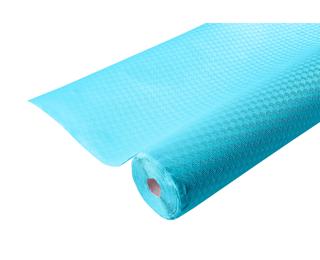 Tovaglia a rotolo monouso in carta goffrata Toile de lin 1,18 x 6 m - Blu chiaro
