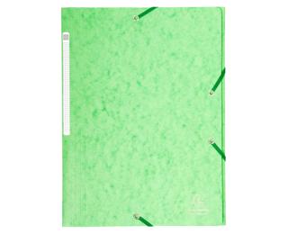 Sammelmappe mit Gummizug und 3 Klappen, Colorspan-Karton 425g, für DIN A4, Maxi Capacity - Lindgrün