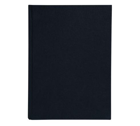 Registre Journal Le Dauphin - Format A4 Vertical (29,7 X 21 Cm) - 200 Pages Numérotées - Couverture Rigide Toile Noire - Papier Clairefontaine 90g