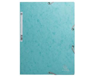 Elastomap met 3 kleppen in glanskarton 400g/m2 Skandi - Ijzig blauw