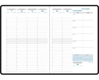 Recharge Agenda de bureau Horizons 20 Semainier 15 x 21 cm Janvier à Décembre 2027