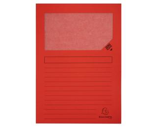Paquet de 25 chemises à fenêtre Forever 130g/m2 - 22x31cm - Rouge