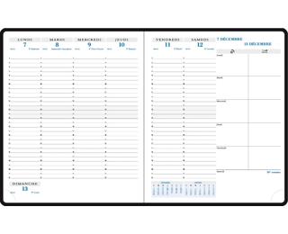 Recharge de Agenda de bureau Horizons 22 18,5 x 22,5 cm Semainier Janvier à Décembre 2027