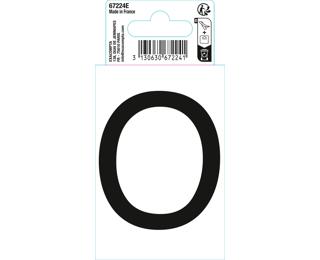 Autocollant PVC adhésif antidérapant lettre O - Noir