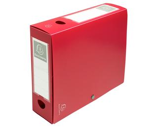 Boite de classement à pression Dos 80mm polypropylène 7/10e Opaque - A4 - Rouge