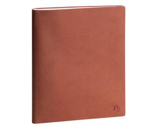 Agenda de bureau SAS 22 Non-Stop Canvas 18.5 x 22.5 cm Semainier Août 2025 à Août 2026. - Terracotta