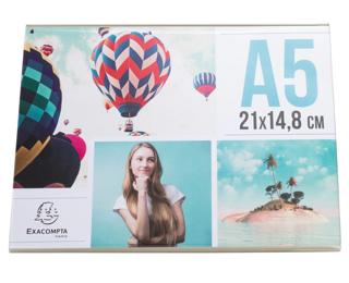 Porte-visuel incliné horizontal A5 - Cristal