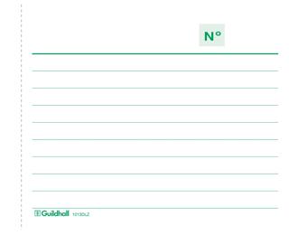 Exacompta - Guildhall Duplicate Book - 100 Sets - Green Lined - Cloth Tape Bound - Carbonless Numbered Pages 