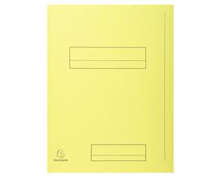 50er Packung bedruckte Aktenmappe 2 Klappen SUPER 210 24x32cm - Kanariengelb