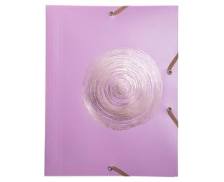 Sammelmappe A4 mit Gummizug und 3 Klappen, Recycling-PP, Ellipse - Farben sortiert