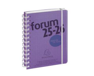 Agenda Forum Linicolor 12 x 17 cm Journalier Août 2025 à Juillet 2026 - Violet