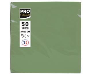 Paquet de 50 serviettes cocktail micro-gaufrées ouate 2 plis - 20x20 cm 