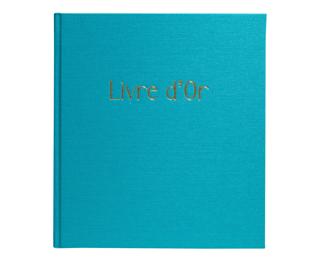 Livre d'or 140 pages tranche or Pop'N Co - Cyan