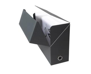 Boite transfert Dos 120mm papier toilé - Noir