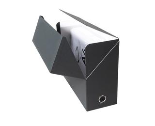 Boite transfert Dos 120mm papier toilé - Noir
