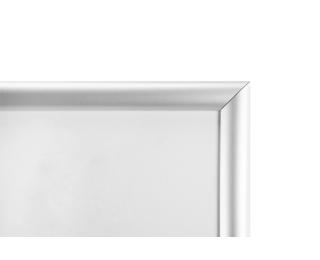 Wandplakatrahmen mit Rahmen aus Aluminium A2, Exacryl - Silber