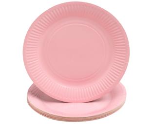 20 Assiettes en carton rondes, 23 cm