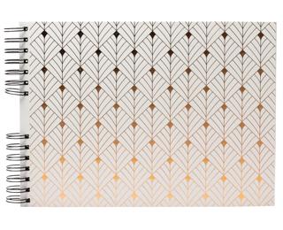 Spiral photo album 50 black pages Neo Deco - White