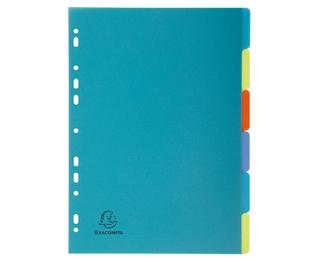 Intercalaires poplypropylène recyclé Forever® 6 positions - A4 - Couleurs assorties