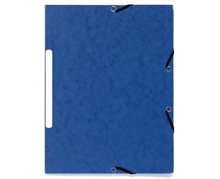 Folder 3 Flap Elastic+Label Recycle Ast - Blue