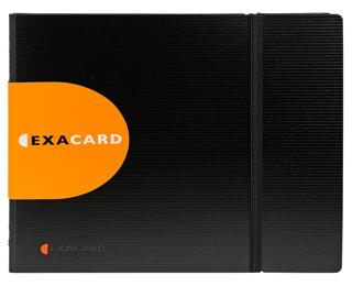 Porte cartes de visite Exacard à pochettes détachables 240 cartes Exactive® - 20x25cm - Noir