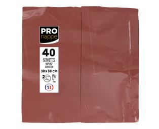 Paquet de 40 serviettes micro gaufrées ouate 2 plis - pliées 1/8