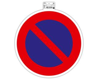 Panneau PVC adhésif antidérapant Interdiction de stationner 30 cm - Rouge