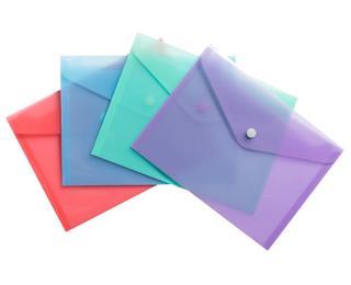 Hüllen mit Druckknopf, PP 200, A5, Chromaline Pastell 