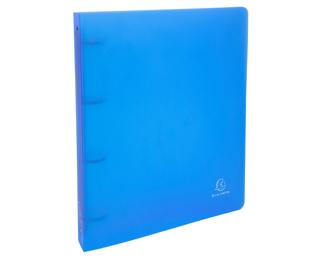 Ringbuch aus PP 700µ mit 4 Ringen 30mm, Rücken 40mm, Chromaline, für Format DIN A4 - Türkis