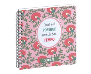 Agenda de bureau Lady 18S spiralé Dodo & Cath 15 x 17 cm Semainier Janvier à Décembre 2025