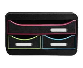 Module de classement Small-Box 3 tiroirs Black Office 