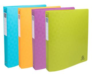 Classeur 2anneaux 30mm polypropylène recyclé Pop'N Co - Couleurs assorties
