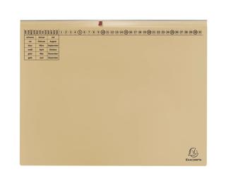Exaflex Premium, Kanzlei Hängehefter, 2 Abheftvorrichtungen, Linksheftung, 265x318mm, Packung mit 25 Stück - Elfenbein