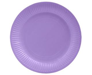20 Assiettes en carton rondes, 23 cm - Lilas