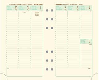 Recharge Exatime 17 Etroit - Semainier Janvier à Décembre 2026