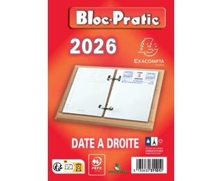 Bloc-pratic date à droite 8,2 x 12 cm - 2026 