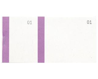 Bloc vendeur à bande couleur 100 feuillets double numérotage - Format 6 ,6x13,5 cm - Violet