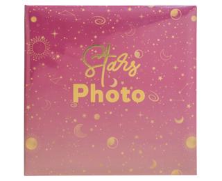 Einsteckalbum für 200 Fotos 10x15cm, 100 Seiten, Fotoalbum 22,5x22 cm, Moon - Rosa