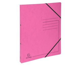 Exacompta Elasticated A4 Ring Binder (2x15mm Rings) - Pink