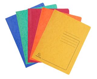 Chemise à lamelle carte lustrée 355gm2 - A4 - Couleurs assorties