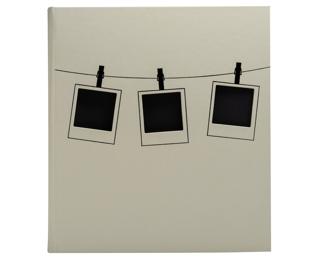 Fotoalbum, 60 schwarze Seiten, 29x32 cm, Polaroid - Blassgrün