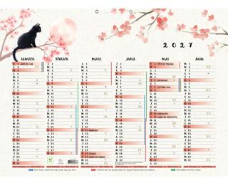 Calendrier Sapporo 55 x 40,5 cm Semestriel 2027