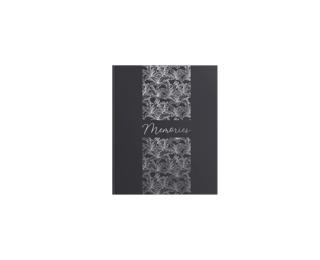 Livre d'or 100 pages tranche argent Titane - Noir