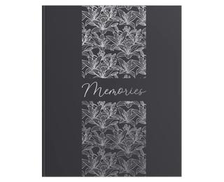 Livre d'or 100 pages tranche argent Titane - Noir
